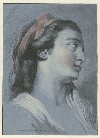 Kopf einer jungen Frau von Jean Francois Janinet