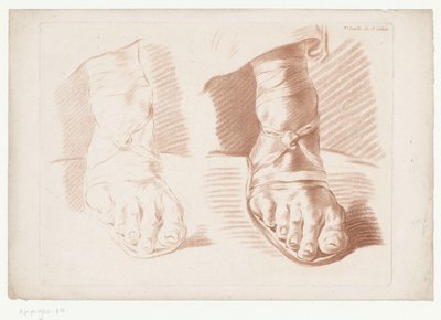 Zwei Füße in Sandalen von Jean Francois Janinet