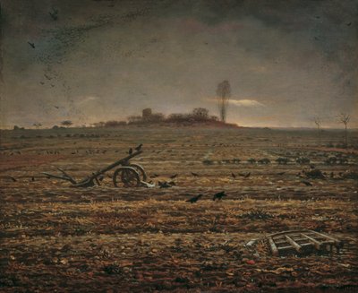 Die Ebene von Chailly mit Egge und Pflug von Jean Francois Millet