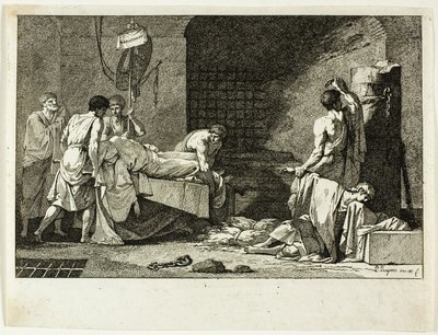 Hingabe des Cimon oder Begräbnis des Miltiades von Jean François Pierre Peyron