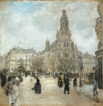 Place de la Trinité, Paris, ca. 1886 von Jean Francois Rafaelli