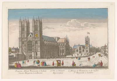 Ansicht der Westminster Abbey und der Kirche St. Margaret