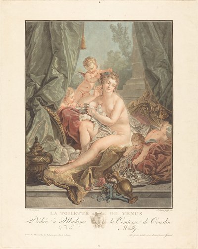 Die Toilette der Venus von Jean François Janinet after François Boucher