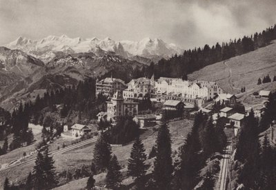 Grand Hotel, Rigi Kaltbad, an der Zahnradbahn Vitznau Rigi Kulm gelegen von Jean Gaberell