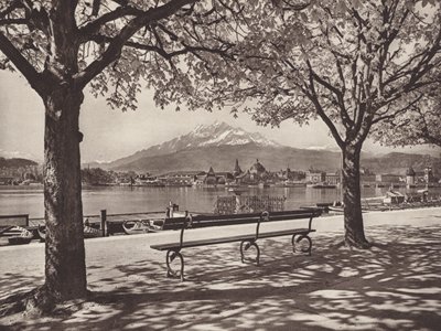 Schweiz: Luzern, mit dem Pilatus von Jean Gaberell