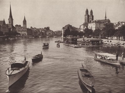 Schweiz: Zürich von der Quaibrücke von Jean Gaberell