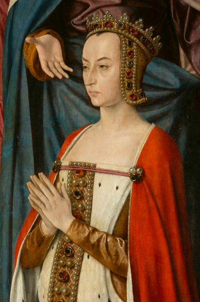 Herzogin Anne de Beaujeu (Detail). Triptychon des Meisters von Moulins von Jean Hey