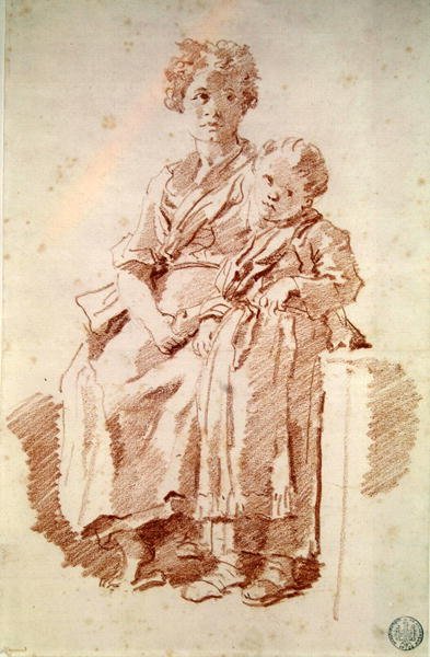 Ein junges Mädchen mit ihrer Schwester, 1774 von Jean Honore Fragonard
