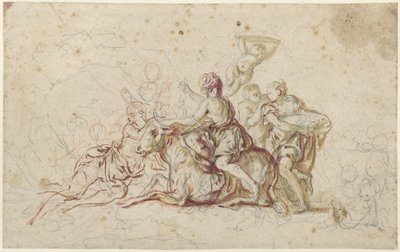 Europa von Jupiter in Gestalt eines Stiers entführt (?) von Jean Honore Fragonard