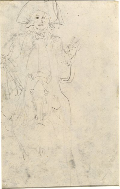 Mann auf einem Pferd von Jean Honore Fragonard