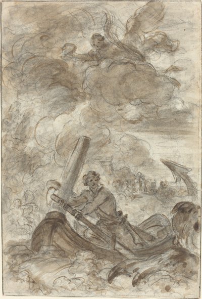 Orlando tötet den Orc mit einem Anker von Jean Honore Fragonard