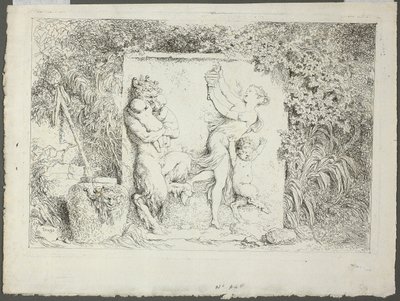 Familie der Satyrn, aus Bacchanales oder Satyrspiele von Jean Honore Fragonard