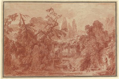 Terrasse und Garten einer italienischen Villa von Jean Honore Fragonard