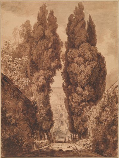 Die Zypressenallee bei der Villa d