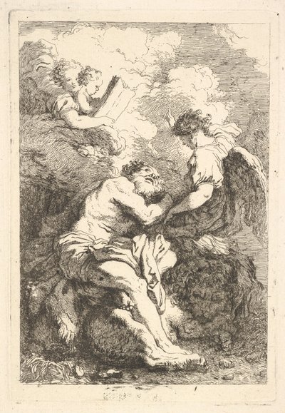 Die Vision des Heiligen Hieronymus, ca. 1761-65 von Jean Honore Fragonard
