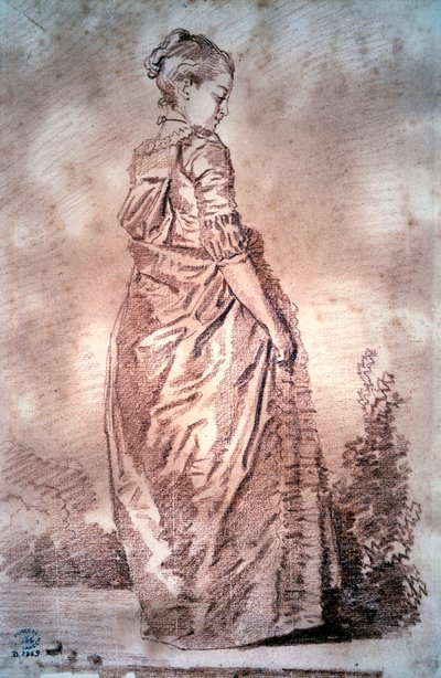 Junge Frau beim Blutzeichnen von Jean Honore Fragonard