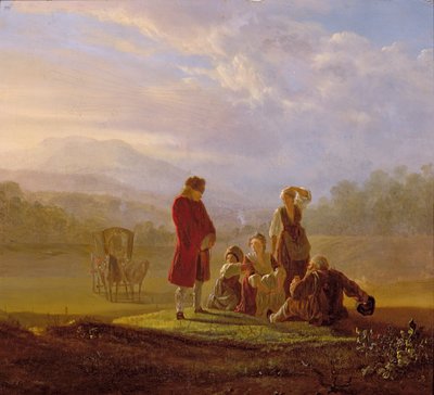 Voltaire spricht mit den Bauern in Ferney von Jean Huber