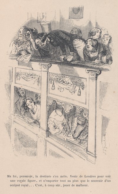 Ich war nach London gekommen, um einen Königlichen zu sehen, aber ich sah nur den Hinterkopf einer anderen Person, 1843 von Jean Ignace Isidore Gérard