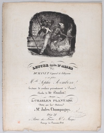 Brief aus Algerien, ca. 1835 von Jean Ignace Isidore Gérard