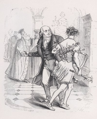Die fliehende Muse aus den gesammelten Werken von Béranger, 1836 von Jean Ignace Isidore Gérard