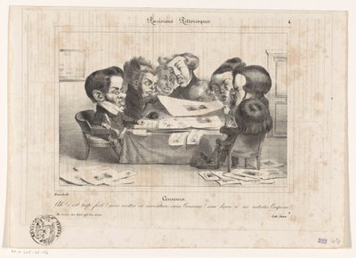 Karikatur von französischen Zensoren von Jean Ignace Isidore Gérard Grandville
