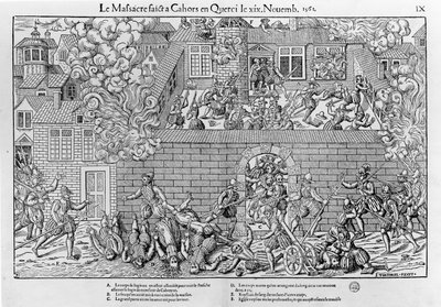 Das Massaker von Cahors von Jean Jacques (after) Perrissin