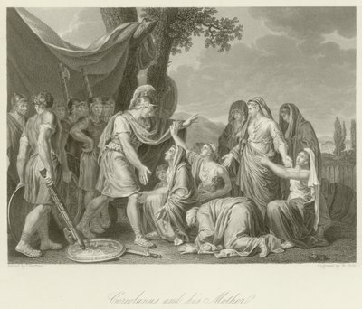 Coriolanus und seine Mutter von Jean Jacques Francois Lebarbier