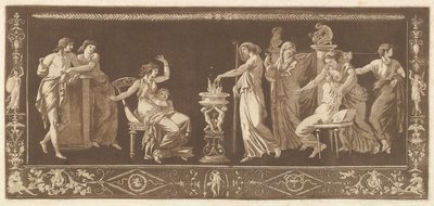 Opferszene aus der Antike, aus Recueil de Différentes Compositions Frises et..., 1784 von Jean Jacques Lagrenee