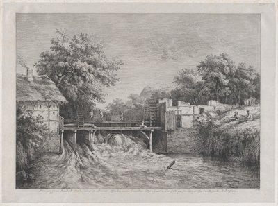 Die Wassermühle, nach einem Gemälde von Ruisdaël von Jean Jacques de Boissieu