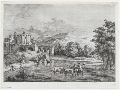 Ansicht des Tempels der Vesta von Jean Jacques de Boissieu