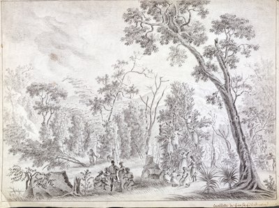 Nelken ernten auf La Réunion, frühes neunzehntes Jahrhundert von Jean Joseph Patu de Rosemont