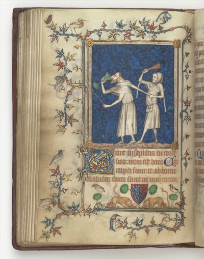 Das Gebetbuch von Bonne von Luxemburg, Herzogin der Normandie f.83v, vor 1349 von Jean Le and workshop Noir