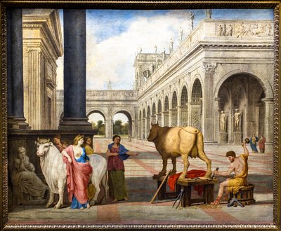 Daedalus und Pasiphaë von Jean Lemaire