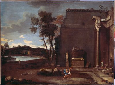 Landschaft mit Sarkophag von Jean Lemaire