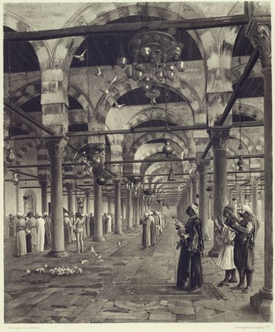 Öffentliches Gebet in der Moschee von Amron, aus 