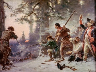 Schlacht auf Schneeschuhen 1757 von Jean Leon Gerome