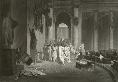 Tod von Julius Caesar, 44 v. Chr. von Jean Leon Gerome