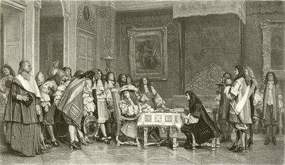 Molière beim Frühstück mit Ludwig XIV. von Jean Leon Gerome