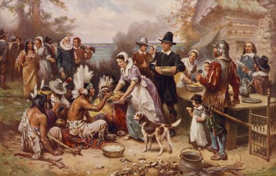 Das erste Erntedankfest 1621, ca. 1932 von Jean Leon Gerome Ferris