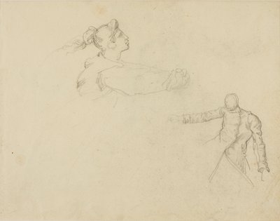 Studien einer Frau und eines Soldaten von Jean Louis André Théodore Géricault