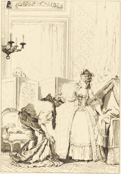 Der betrogene und zufriedene Ehemann von Jean Louis Delignon and Antoine Jean Duclos after Jean Honoré Fragonard