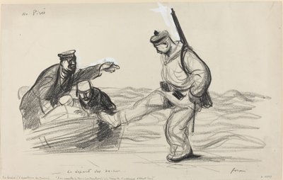 In Piräus. -Die Abfahrt der Deutschen. von Jean Louis Forain