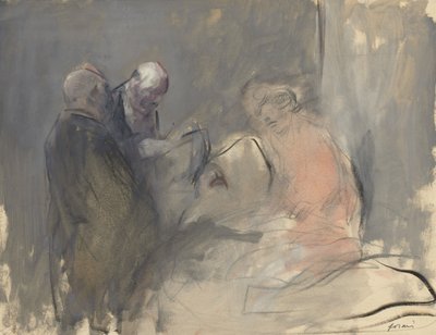 Im Krankenhaus recto Skizze für Im Krankenhaus verso, viertes Viertel 1800 oder erstes Drittel 1900 von Jean Louis Forain