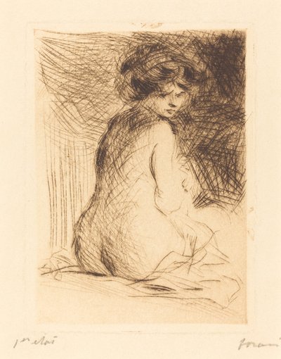 Nackte Frau von hinten gesehen von Jean Louis Forain