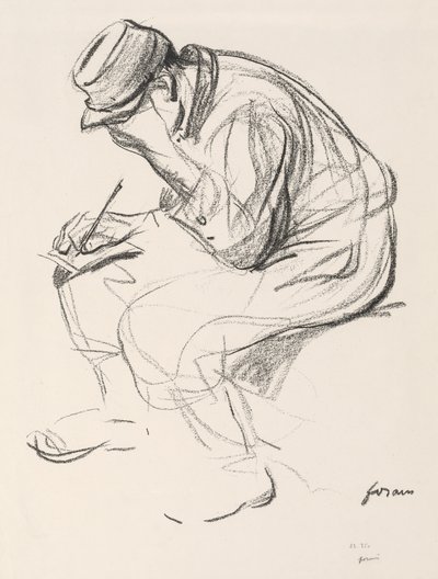 Kriegsgefangener schreibt einen Brief von Jean Louis Forain