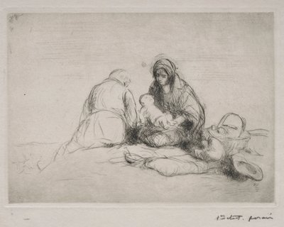 Ruhe auf der Flucht nach Ägypten von Jean Louis Forain