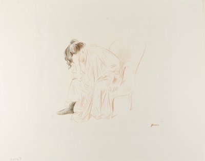Sitzende Frau, Kopf in der rechten Hand von Jean Louis Forain