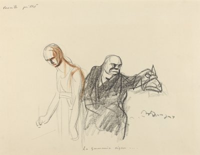 Versailles Juli. La Germania signe..., wahrscheinlich 1919 von Jean Louis Forain