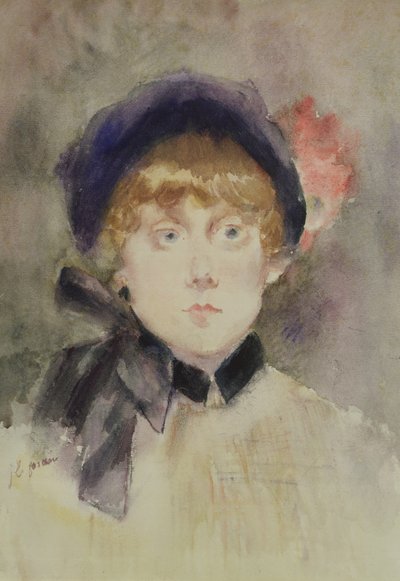 Junge Frau mit blauem Hut, 1883 von Jean Louis Forain