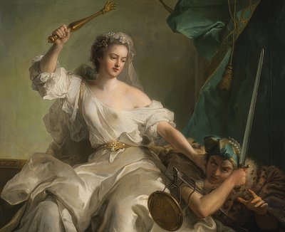Allegorie der Gerechtigkeit im Kampf mit der Ungerechtigkeit von Jean Marc Nattier